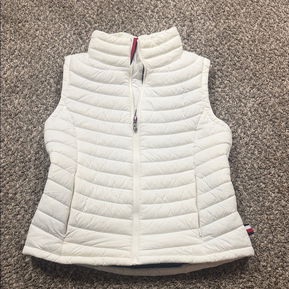 Tommy Hilfiger Cream Quilted Vest